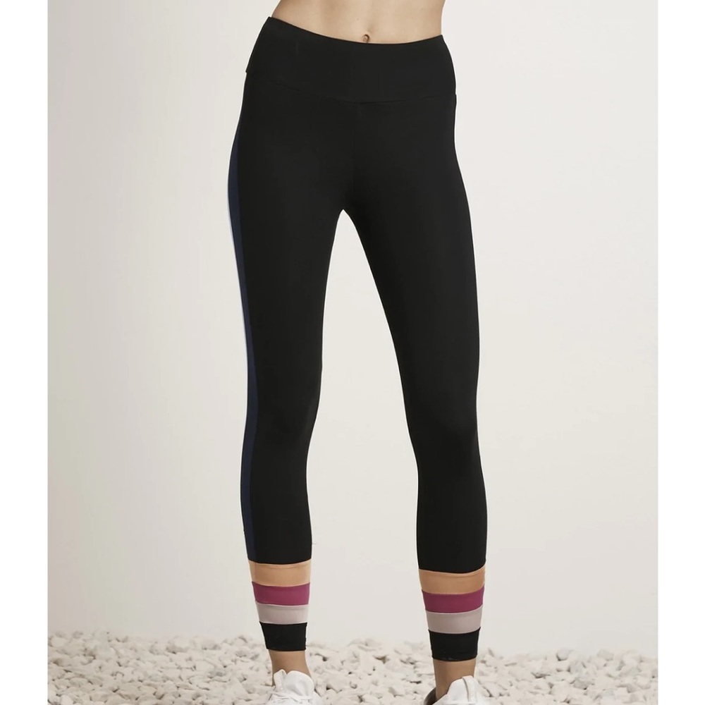 Lanston Sport Streak Stripe Leggings SZ S EUC - Picture 2 of 4